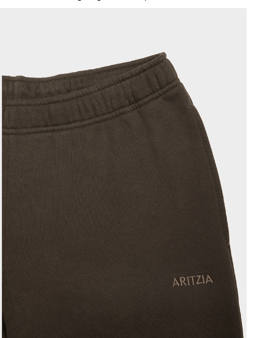 Aritzia Cozy Sweatfleece Mega Straight Sweatpants Brown